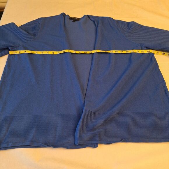 Lane Bryant Cobalt Blue 3/4 Sleeve Cardigan Sweater Stretch Office Size 26/28 - Picture 5 of 9